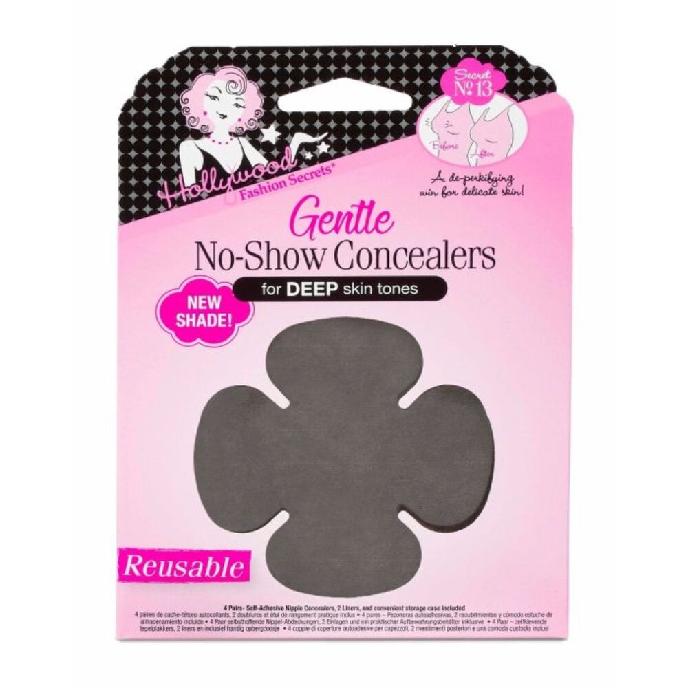 Hollywood Fashion Secrets NO-SHOW CONCEALERS, DEEP SKIN TONES Pasties